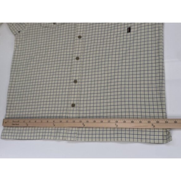 LL Bean Outdoors Textured Long Sleeve Shirt Camping Men’s L Reg Khaki Check - Picture 13 of 16